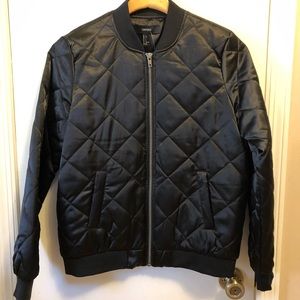 Forever 21 Padded Black Bomber Jacket (NWT)